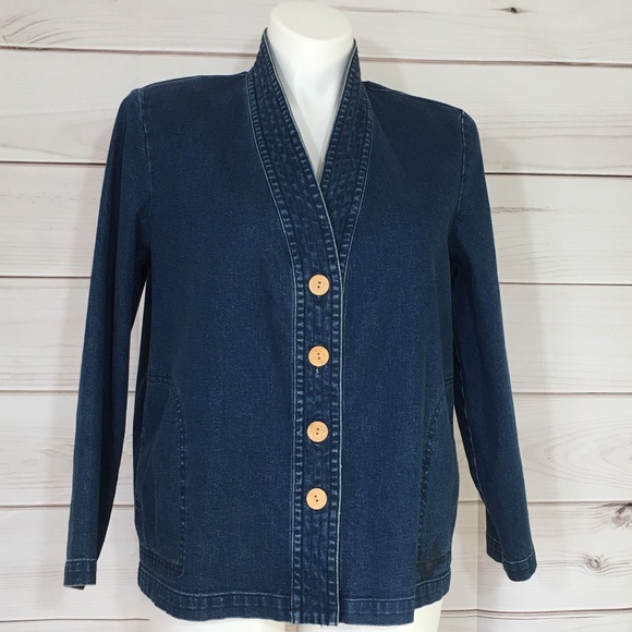 Travelsmith Cardigan Denim Jacket Size 